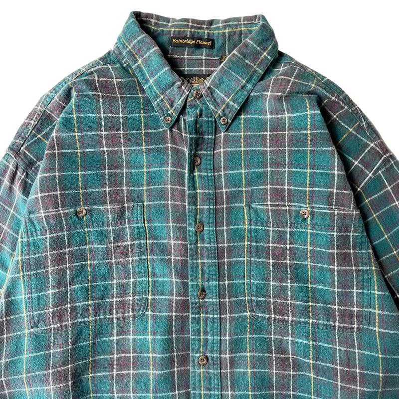 Eddie Bauer 80s 黒タグ チェック コットン ライト フランネル Eddie Bauer 80s 黒タグ チェック コットン ライト フランネル