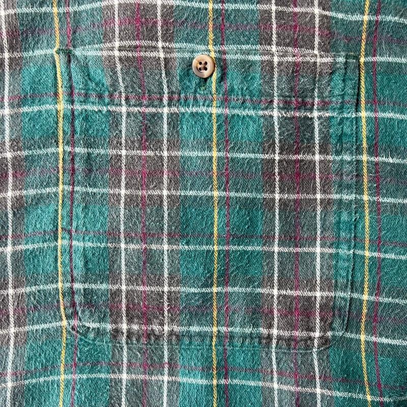 Eddie Bauer 80s 黒タグ チェック コットン ライト フランネル Eddie Bauer 80s 黒タグ チェック コットン ライト フランネル