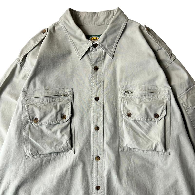 90s Cabelas コットン サファリ シャツ XL / 90年代 オールド 90s Cabelas コットン サファリ シャツ XL / 90年代 オールド