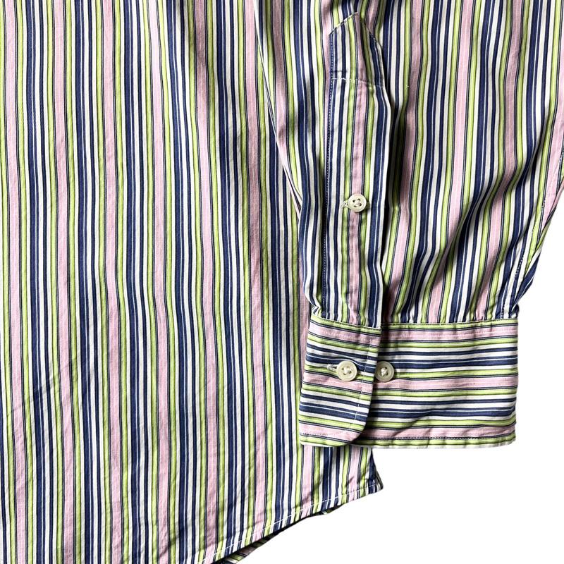 POLO RALPH LAUREN 90s マルチカラー ストライプ 長袖 ドレス POLO RALPH LAUREN 90s マルチカラー ストライプ 長袖 ドレス