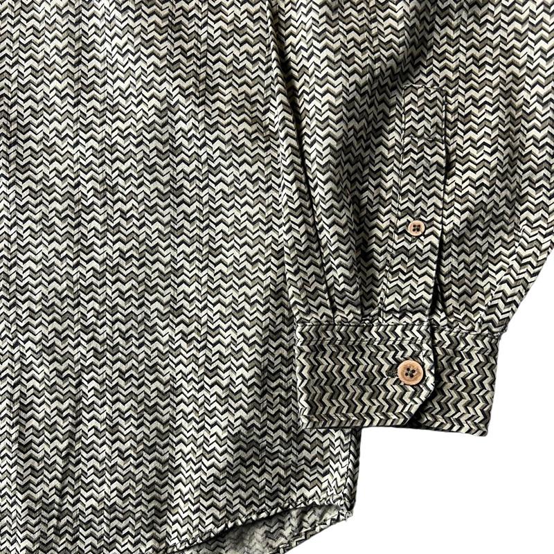 90s BACHRACH 総柄 コットン 長袖 シャツ L / 90年代 オールド 90s BACHRACH 総柄 コットン 長袖 シャツ L / 90年代 オールド