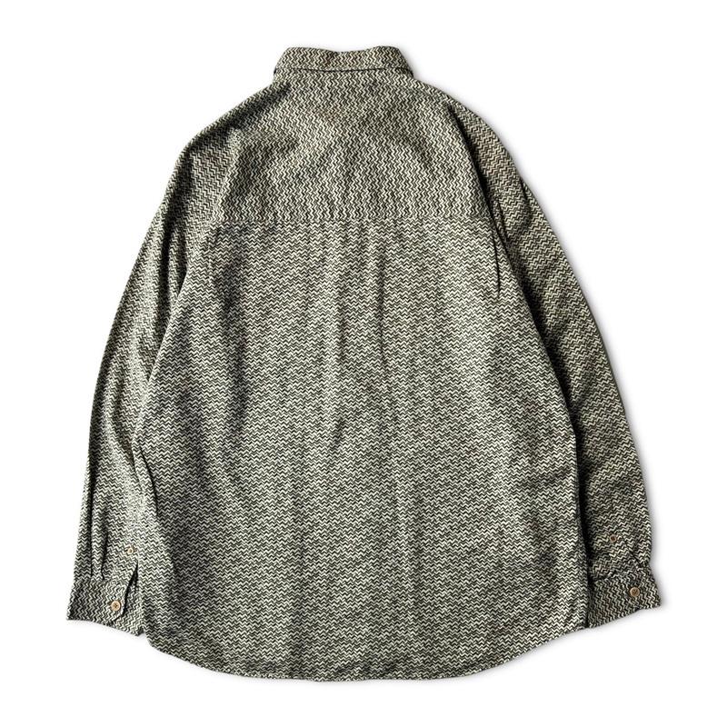 90s BACHRACH 総柄 コットン 長袖 シャツ L / 90年代 オールド 90s BACHRACH 総柄 コットン 長袖 シャツ L / 90年代 オールド