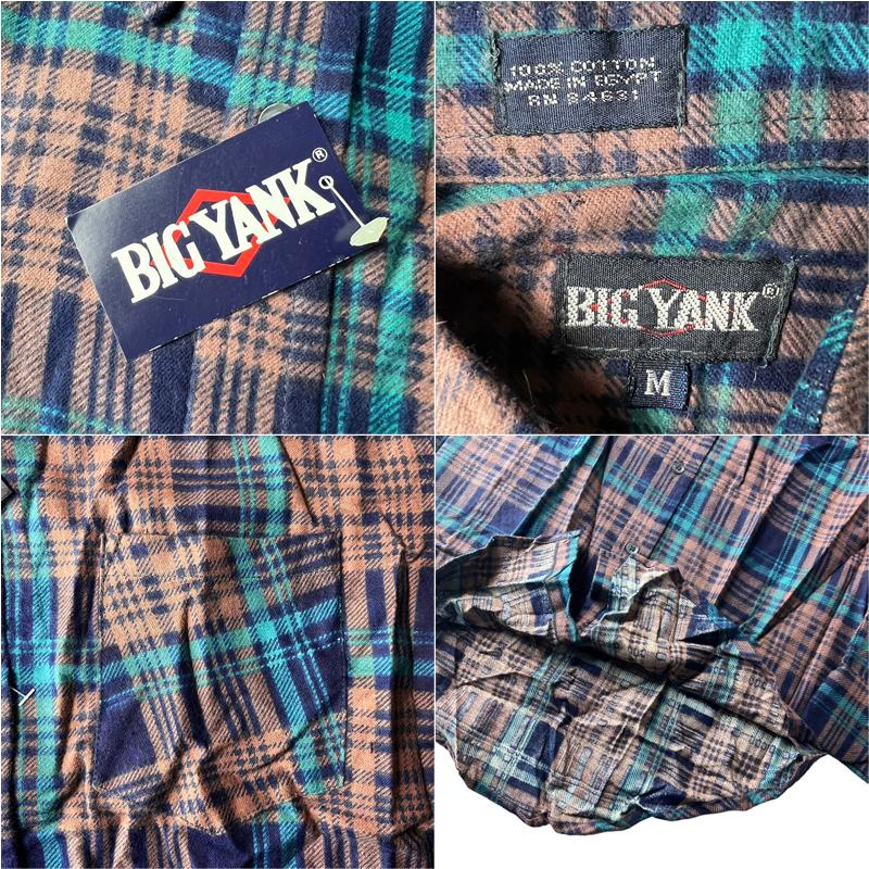BIG YANK デッドストック 80s エジプト製 コットン チェック BIG YANK デッドストック 80s エジプト製 コットン チェック