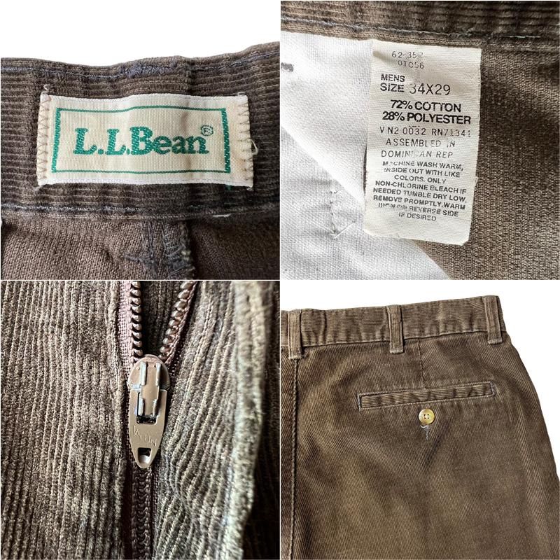 L.L.Bean 90s LLBean ノータック 細畝 コーデュロイ パンツ 34 L.L.Bean 90s LLBean ノータック 細畝 コーデュロイ パンツ 34