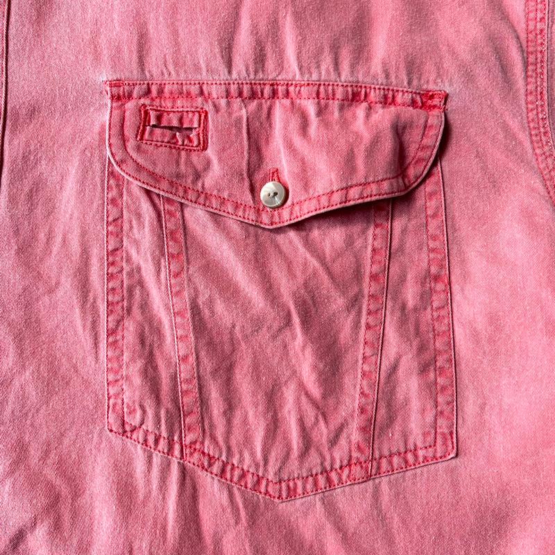 Eddie Bauer 80s 黒タグ 無地 コットン ツイル 半袖 ボタン Eddie Bauer 80s 黒タグ 無地 コットン ツイル 半袖 ボタン