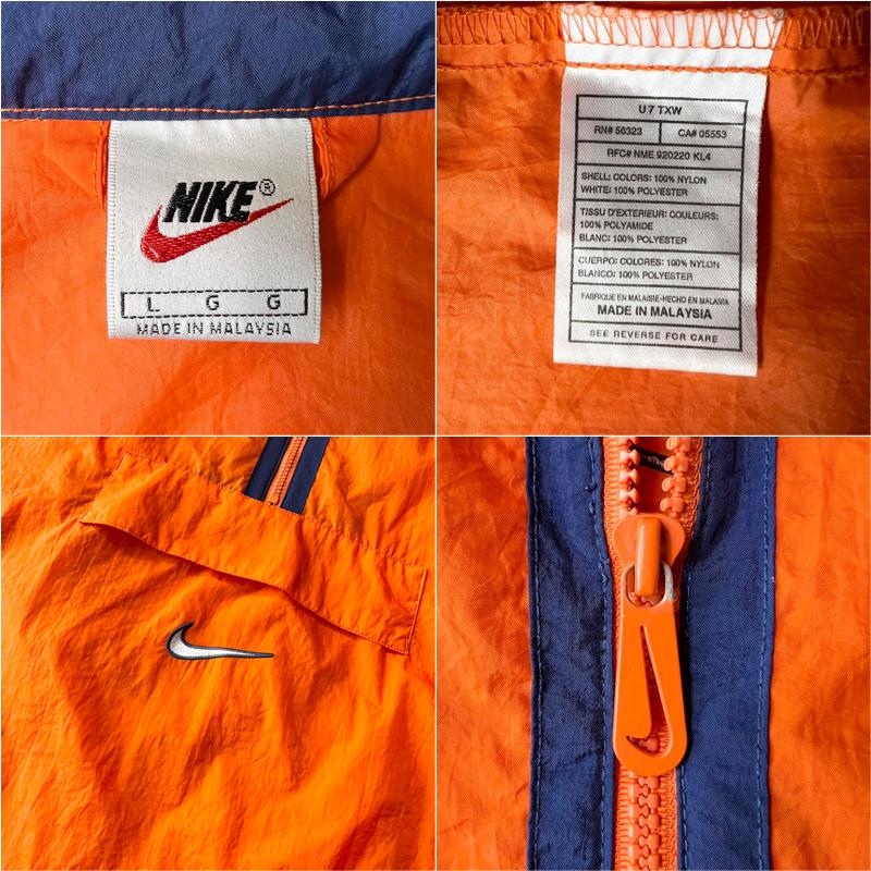 NIKE 90s ビッグ スウォッシュ ロゴ 刺繍 ハーフジップ プル NIKE 90s ビッグ スウォッシュ ロゴ 刺繍 ハーフジップ プル