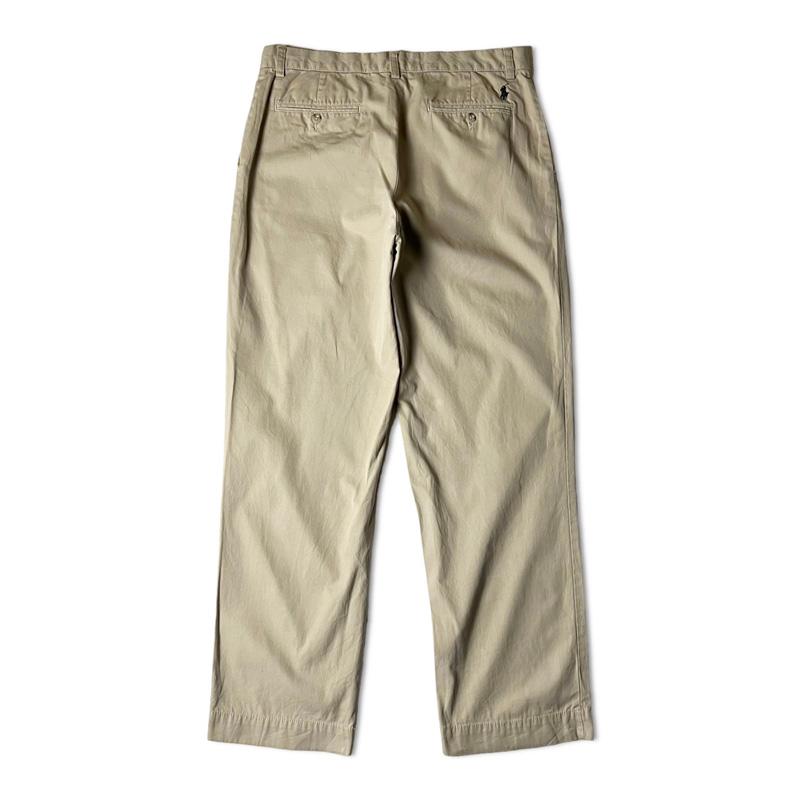 POLO RALPH LAUREN 90s ノータック コットン チノ パンツ 32 POLO RALPH LAUREN 90s ノータック コットン チノ パンツ 32