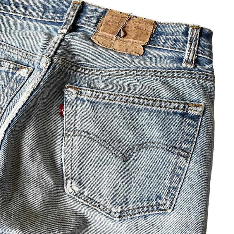 90s USA製 Levis 501 クラッシュ デニム パンツ 32 33 / 90年代  