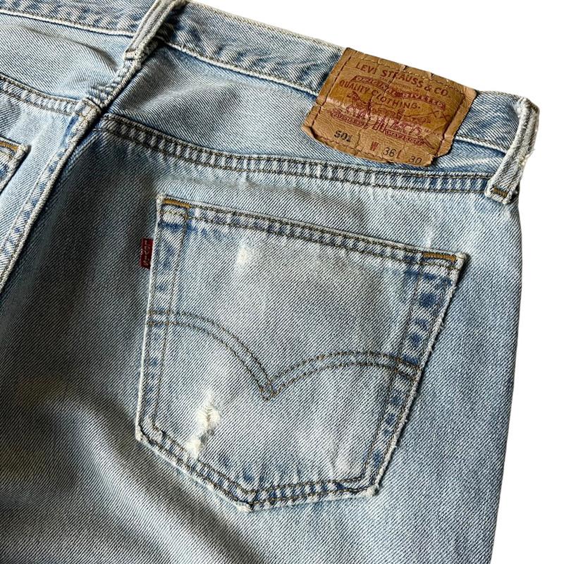 Levi's 90s カナダ製 Levis 501 クラッシュ デニム パンツ 36 Levi's 90s カナダ製 Levis 501 クラッシュ デニム パンツ 36
