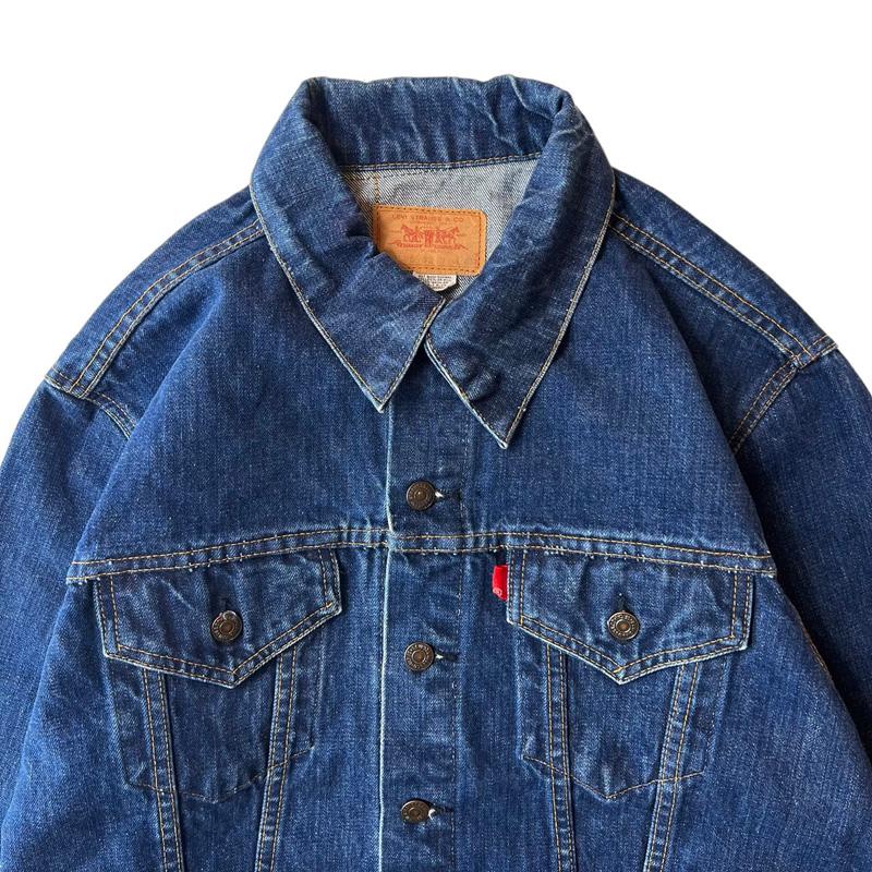 濃紺 60s 70s LEVIS 70505 BIG E 最終期 デニム ジャケット 46 / 60年代 70年代 リーバイス ビンテージ ビッグE