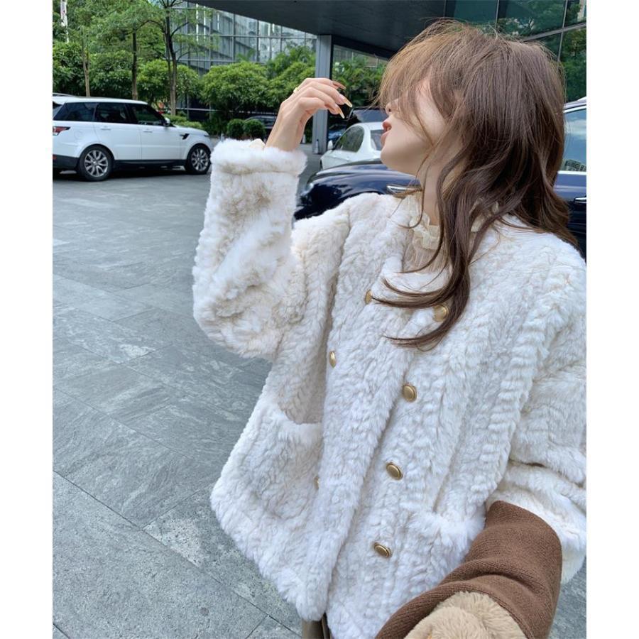 フリースジャケット ダブルボタン レディース 白いこと フリース 
