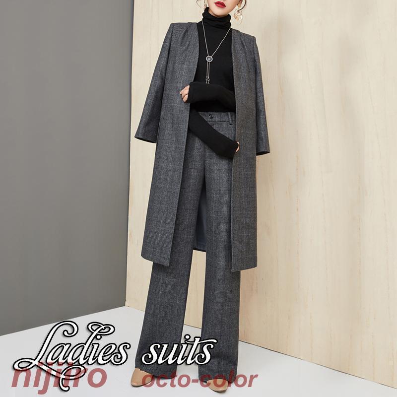 卒業式 スーツ 母 セットアップ レディース 春 ブレザー ワイドパンツ