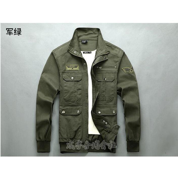 セットアップ メンズ 作業服 事務服 伸縮性 ミリタリージャケット