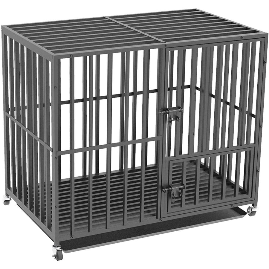日本卸売 犬用ケージ スチール製 キャスター付き ペットサークル 大きめ 特大 長方形 犬小屋 室内 屋外 夏 おしゃれ アウトドア トレー すのこ ドア付き ショッピング特売 Ssl Daikyogo Or Jp