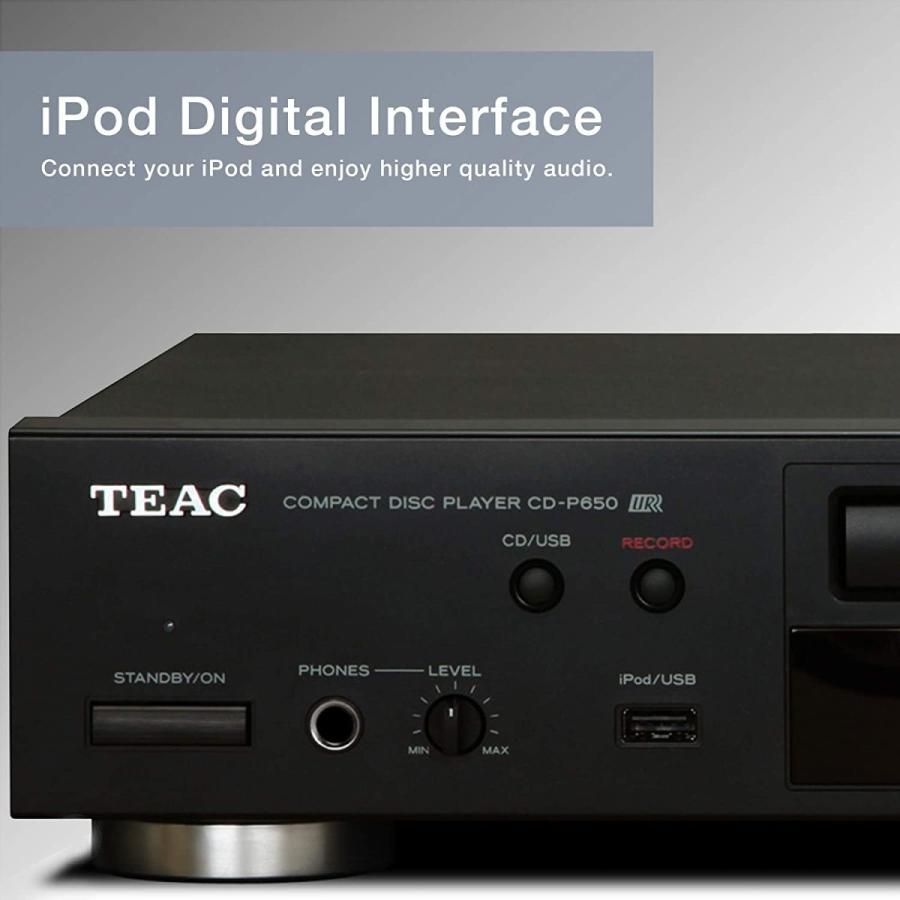 TEAC CDプレーヤー iPod対応 ブラック CD-P650-B｜358inc｜07