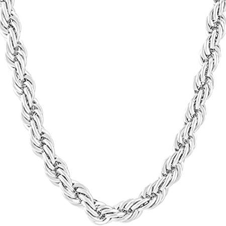 LIFETIME JEWELRY 7mmロープチェーンネックレス 24K純金メッキ 男女兼用(11750円)