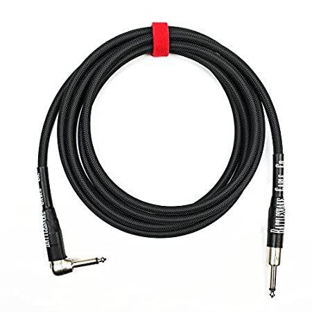 海外から人気アイテムを直輸入Rattlesnake Cable - Standard Black Instrument Cable Straight to Right Angle