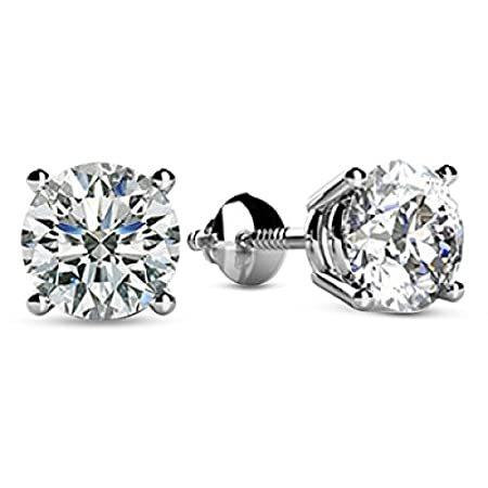 1/3 0.33 Carat IGI Certified Natural Round Brilliant Solitaire Diamond Stud