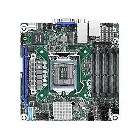 ASRock Rack E3C246D4I-2T DDR4/ SATA3&USB3.1/ V&2GbE/ Mini-ITX サーバーマザーボード