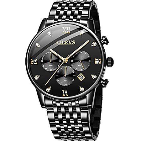 Amazon.com: OLEVS Mens Stainless Steel Watches Black Watch Men 