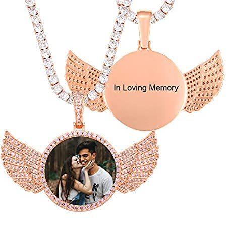 YIMERAIRE ピクチャーネックレス パーソナライズヒップホップジュエリー メンズ 無料刻印 カスタムフォトテキスト ドッグタグ レディース 誕生(10800円)