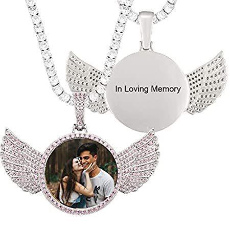 YIMERAIRE ピクチャーネックレス パーソナライズヒップホップジュエリー メンズ 無料刻印 カスタムフォトテキスト ドッグタグ レディース 誕生