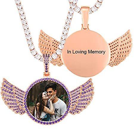 YIMERAIRE ピクチャーネックレス パーソナライズヒップホップジュエリー メンズ 無料刻印 カスタムフォトテキスト ドッグタグ レディース 誕生