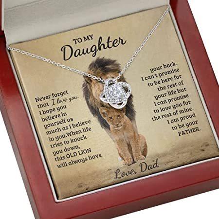 父親から娘へのギフト 父娘ネックレス 母と娘へのネックレス 父娘へのギフト ラブノットネックレス 父から娘への誕生日ギフト， 金属， キュービックジル