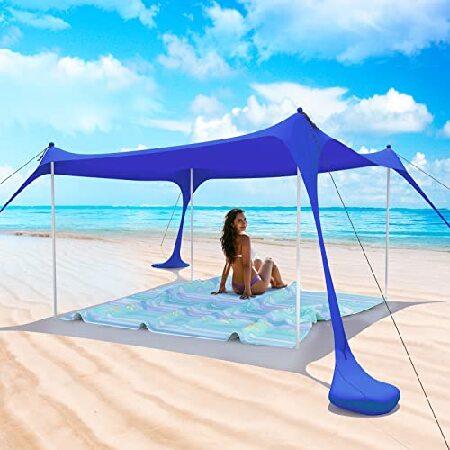 【高額売筋】 Sun Canopy Shade Up Pop Tent Beach Zeepair Shelter Stability 2 with UPF50+ その他アウトドア用品