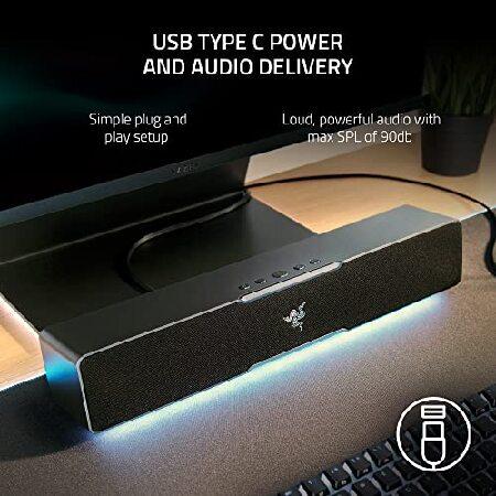 Razer Leviathan V2 X: PC Soundbar with Full-Range Drivers - Compact Design - Chroma RGB - USB Type C Power and Audio Delivery - Bluetooth 5.0 - for PC PC