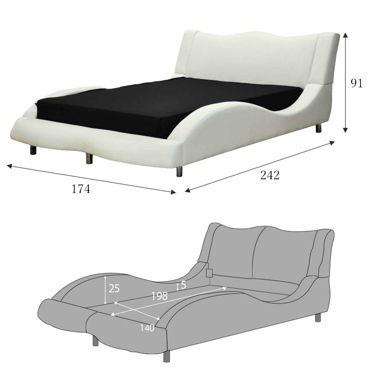 ダブルベッドフレーム ディザイヤ（S-09)　ダブルベッドフレーム ダブルベッド フレーム ベッド ダブル ベット D PVC 高級感