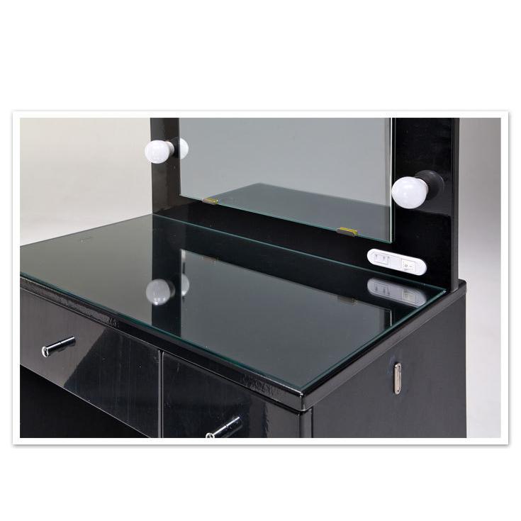 ドレッサー テーブル おしゃれ コンパクト デスク 収納 ライト付き led