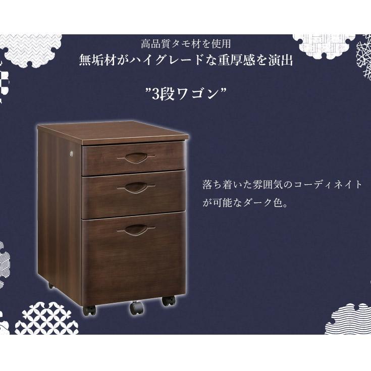 デスクワゴン ワゴン 鍵付きキャビネット サイドワゴン キャスター付き 高級 書斎 デスク下収納ワゴン | ブランド登録なし | 04