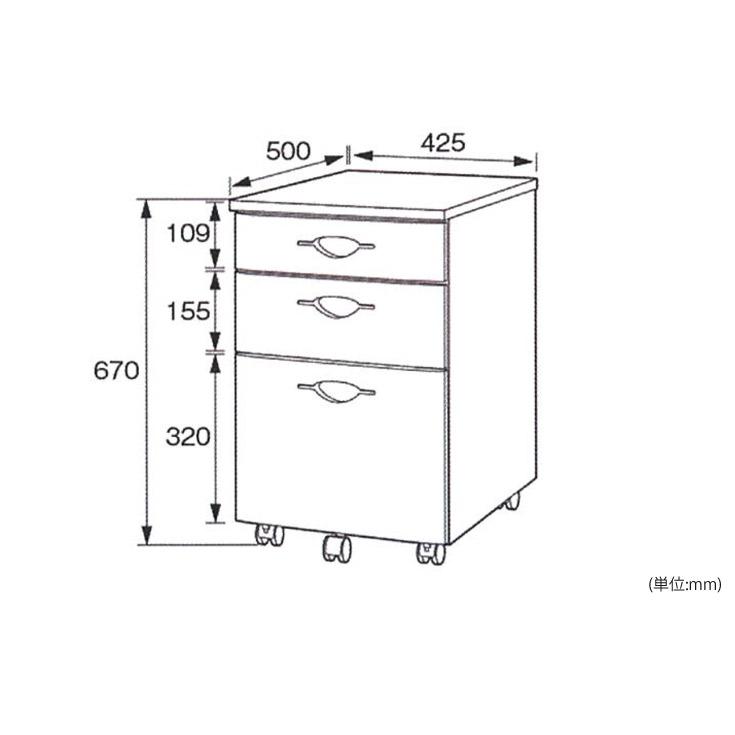 デスクワゴン ワゴン 鍵付きキャビネット サイドワゴン キャスター付き 高級 書斎 デスク下収納ワゴン | ブランド登録なし | 08