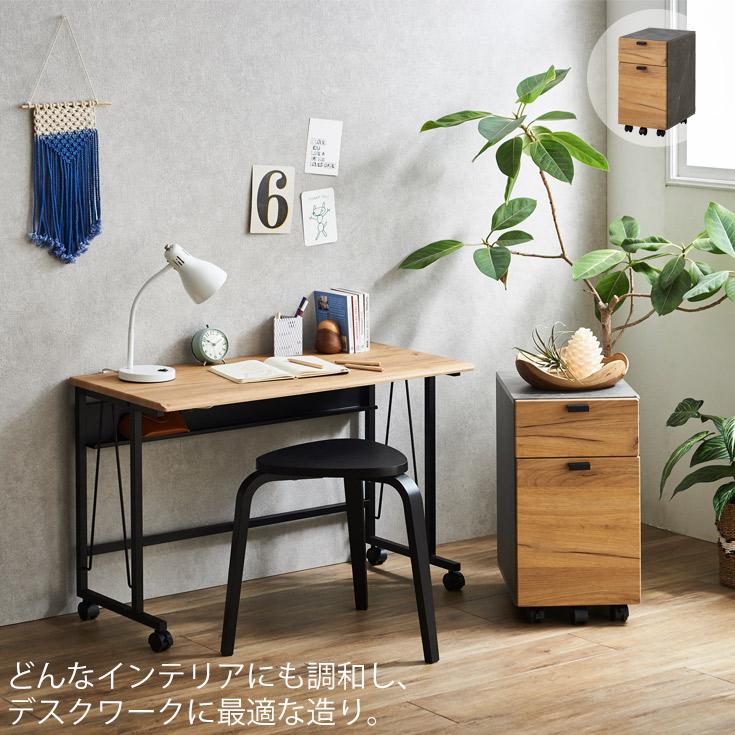 デスクワゴン ワゴン キャスター付き サイドワゴン サイドチェスト プリンター台 サイドテーブル 2段 | ブランド登録なし | 03