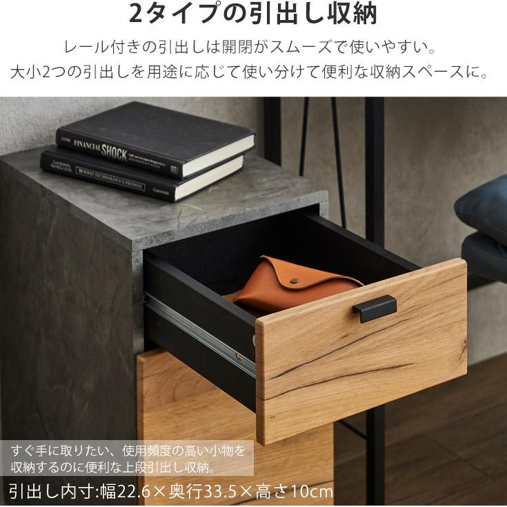 デスクワゴン ワゴン キャスター付き サイドワゴン サイドチェスト プリンター台 サイドテーブル 2段 | ブランド登録なし | 06