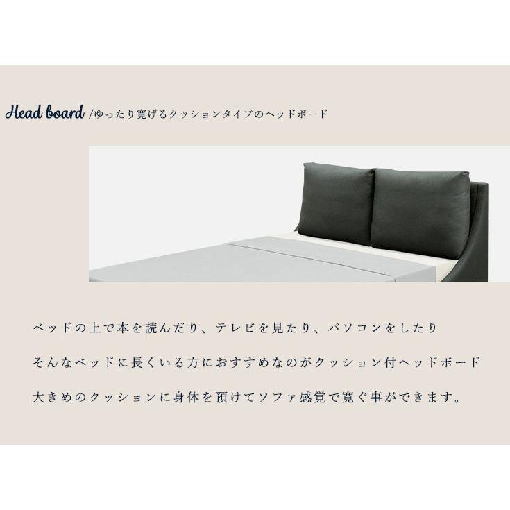 ダブルベッドフレーム ベッド ダブルベッド ヘッドボード クッション