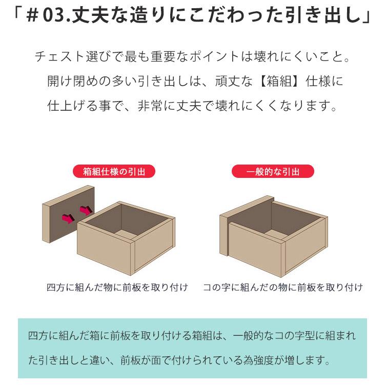 チェスト 幅40cm 北欧 ハイチェスト タンス 5段 大川家具の画像