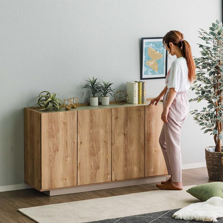 【pippi】 北欧テイスト　木製キャビネット　サイドボード　収納 pippi】 北欧テイスト 木製キャビネット サイドボード 収納