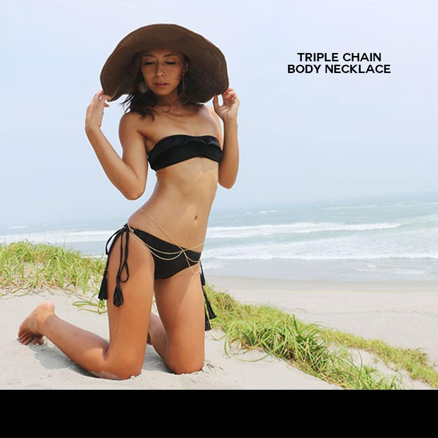 ボディチェーン トリプルチェーン ボディネックレス ボディチェーン ボディアクセサリー ボディジュエリー ペンダント 金 ゴールド 3連 ゴージャス バースデー :  IDT-SHOP - 通販 - Yahoo!ショッピング