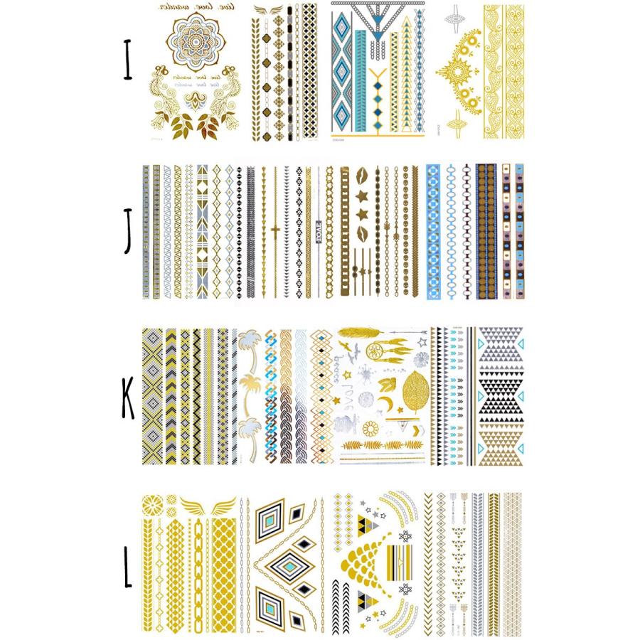 4枚セット テンポラリータトゥーステッカー タトゥーシール メタリックタトゥー 落ちる 落とせる シャイニングタトゥー Ad8c Ttss Idt Shop 通販 Yahoo ショッピング