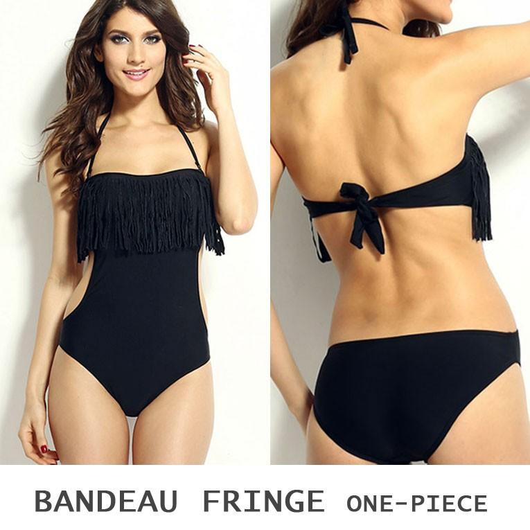 水着 ビキニ レディース バンドゥフリンジワンピース 女性用 セクシー バンドゥー シンプル 黒 体型カバー Ae8c Bk Idt Shop 通販 Yahoo ショッピング