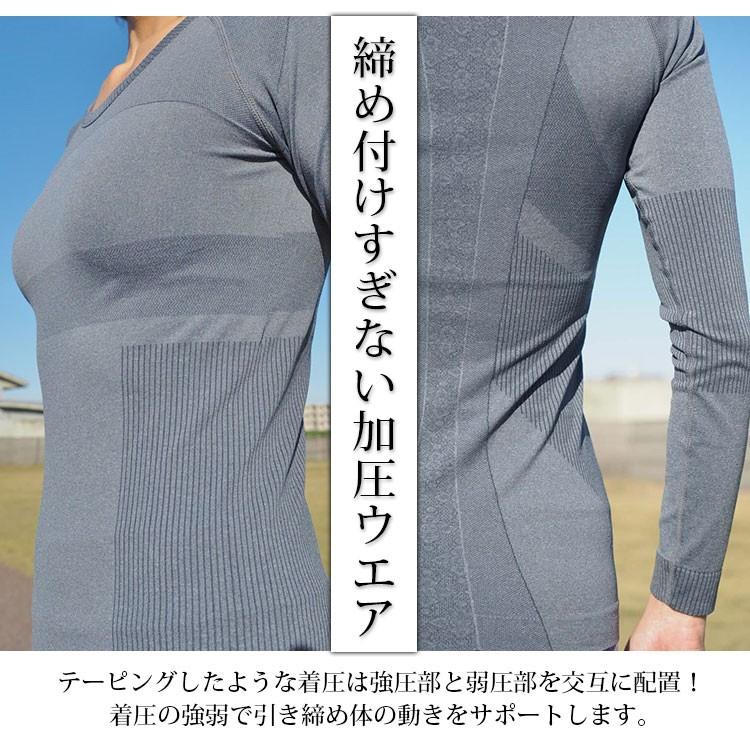 加圧ウエア 猫背姿勢矯正 機能性インナー 長袖 シェイプアップ Tシャツ スポーツウエア レディース コンプレッションウエア Tc 7 Idt Shop 通販 Yahoo ショッピング