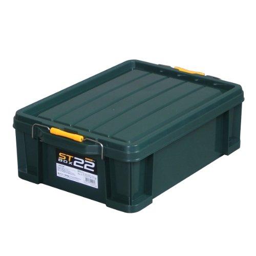 JEJアステージ 収納ボックス 日本製 STボックス #22 積み重ね ダークグリーン 幅