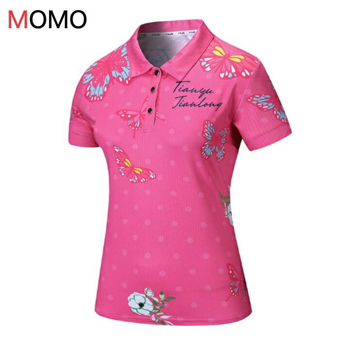 レディースゴルフウエア ゴルフ半袖シャツ ゴルフ通気性抜群シャツ 汗吸収速乾タイプゴルフウエア ゴルフ女子ゴルフファッションゴルフウエア