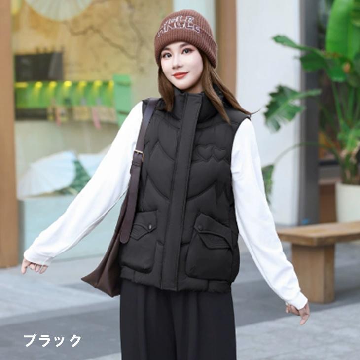 大きいサイズ レディースゴルフウエア 軽量ダウンベスト 温かゴルフ