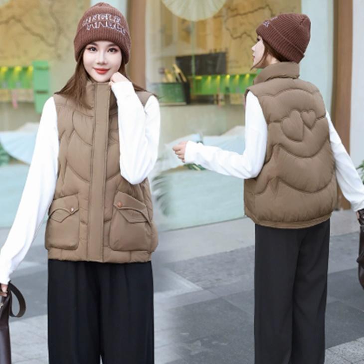 大きいサイズ レディースゴルフウエア 軽量ダウンベスト 温かゴルフ