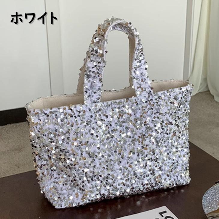 新品未使用　レディース　キラキラ　ショルダーバッグ　ハンドバッグ キラキラ バッグ レディース スパンコール トートバッグ ワン