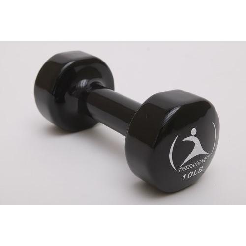 (訳ありセール 格安) Vinyl Dumbbell 10 LB, Black, Single, みやひろ 4ae4c887