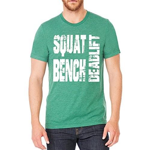 Men S Squat Bench Deadlift Green Tri Blend T Shirt C2 Small Green Www Wqfna Com